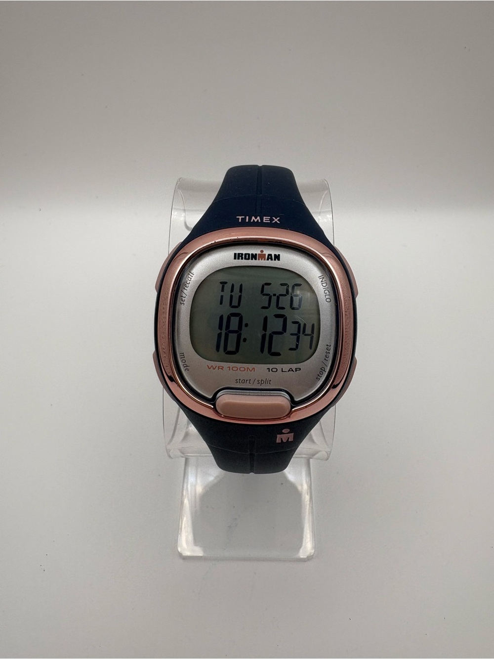 Timex Ironman Transit Women’s Digital Watch Navy and Rose TW5M35100 Indiglo